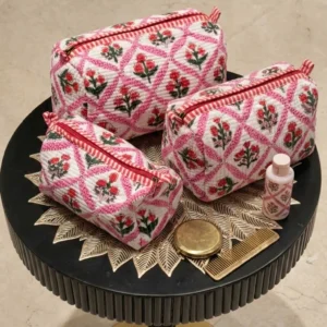 Cotton with block print Toiletry Bag